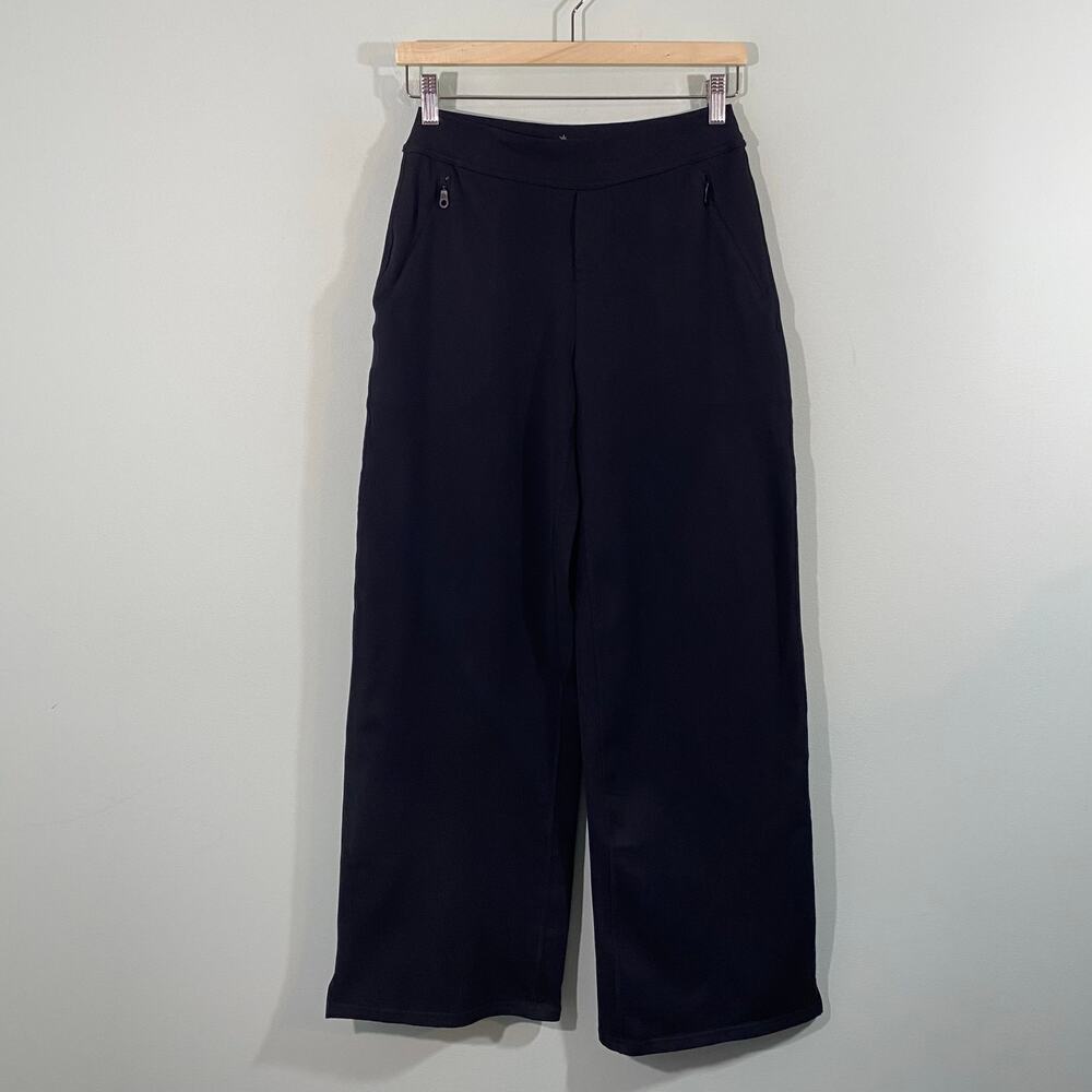 Offline By Aerie Women Black Pull On Wide Leg The Hugger Trousers Size S